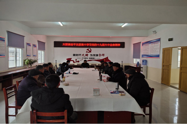 淮南市壽縣：大順鎮老干部集中學(xué)習黨的十九屆六中全會(huì )精神