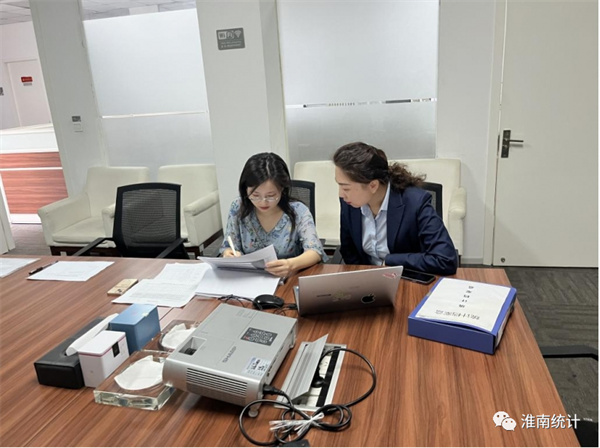 淮南市統計局人社科赴高新區調研指導工作